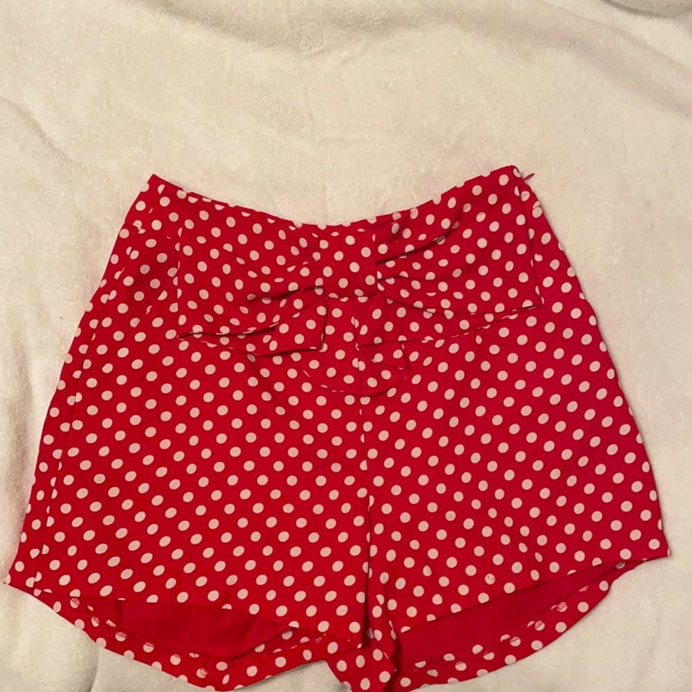 Red Polka Dot Bow Shorts (Disney line)
